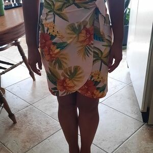 Bar III Tropical Floral Midi Dress - Multicolor